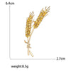 Crystal Ear of Wheat Brooches For Women Men Beautiful Rhinestone Plant Brooch Pin Casual Party Accessories Jewelry Gift - Image 5