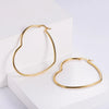 Minimalism Metal Heart Hoop Earrings for Women Golden Silver Color Love Dangle Earrings Party Romantic Statement Jewelry - Image 2