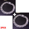Punk Iced Out 14MM Cuban Anklet Bracelet For Women 2 Row Clustered Rhinestone Prong Miami Cuban Ankle Chain Barefoot Jewelry - Image 8