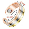 99.99% Copper Magnetic Rings Tricolor Cuff Therapy Ring Adjustable Ring magnetico terapeutico Three color open ring - Image 3