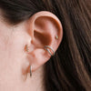 1PC Plated Gold Ear Cuff CZ Zircon For Women C Shape Men's Clip Earring Jewelry Clip On Ear - Image 3