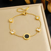 316L Stainless Steel Golden Heart Geometry Zircon Minimalist Series Bracelet Lady Wrist Chain Jewelry - Image 32