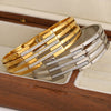 Wide Stainless Steel Bangle with Rhinestone Accents in Two Finishes - Image 11