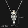 Openable Glaze Vial Pendant Necklace Water Drop Heart Steel Chain Keepsake Jewelry Gift Perfume Mini Bottles Jewellery Necklace - Image 12