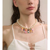 Stylish Unique Handmade Jewelry Glass Imitation Stone Beads Chain Resin Bikini Doll Drop Creative Necklace Accessories - Image 3