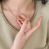 Zakol European and American Stainless Steel Gold Color Collar Bone Chain for Women Short Necklaces Jewelry - Image 2