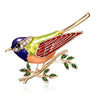 Magpie Brooch Cute Bird Flower Enamel Rhinestone Corsage Pin Clothing Accessories Jewelry - Image 16