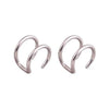 4 Pcs Stainless Steel Ear Cuff Criss Cross Double Lines Ear Cuffs Non Piercing Minimalist fake Helix Earcuff Cartilage Earring - Image 12