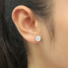 Dainty Cubic Zirconia Stud Earrings for Women White/Green/Blue/Red CZ Daily Wear Simple Stylish Piercing Jewelry - Image 5