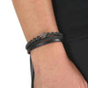 Vintage Multi-Layer Leather Bracelet Men Punk Cross Charm Tiger Eye Stone Beads Bracelet Braided Wrap Wristbands Jewelry - Image 5