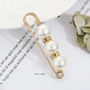 Imitation Pearl and Rhinestone Safety Pin Brooch with Multiple Designs - Image 40