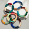 Chunky Acrylic Tube Bead Bangle with Multicolor Options - Image 37