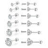 Stainless Steel Screw-Back Piercing Stud Set with 2 mm to 8 mm Details - Image 3