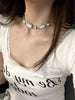 Gothic Vintage Harajuku Butterfly Crystal Choker Pendant Chain Necklaces For Women Charm Y2K Accessories Jewelry Gift - Image 6
