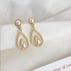 Vintage Elegance Multi-Style Clip-on Earrings for Non-Pierced Ears Women Retro Pearl Resin Tiger's Eye Stone Clip-ons Earrings - Image 3