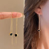 1Pair Silver Needle Acrylic Square Earrings Line Tassel Chain Drop Earring Women's Ear Line Straight Jewelry Gifts - Image 14