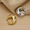 No Piercing Ear Cuff Set Silver-Gold Mixed Color Chunky Fluid Wave Clip On Earrings Stackable Jewelry Women - Image 4