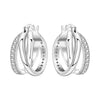 Openwork Leaf Pattern Hoop Earrings with Sculpted Detail - Image 26