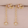 1 Pair Stainless Steel Chain Zircon Star Moon Ear Stud Earrings Gold Plated Cartilage Piercing Earring Women's Jewelry - Image 9