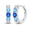 Silver Blue Zirconium Butterfly Earrings Colored Hoop Earrings Women Female Party Earring Jewelry - Image 19