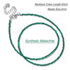 2 mm Stone Bead Necklace with 40 cm Chain and Multiple Color Options - Image 36