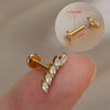 1Piece 16G Titanium Steel CZ Leaf Bee Piercing Lip Labre Studs Tragus Helix Cartilage Couch Lobe Earrings Body Jewelry For Women - Image 36