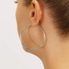 1Pair 10-100mm Classic Small/Big Hoop Earrings for Women Stainless Steel Simple Jewelry - Image 5
