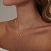 Elegant Zircon Inlaid Pendant Necklaces Women Wavy Layered Double Layer Clavicle Chains Minimalist Banquet Party Jewelry Gifts - Image 5