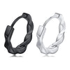 Simple Twisted Mobius Hoop Huggie Earrings for Men, Metal Geometrical Strip Earring Jewelry Gift to Him - Image 7