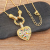 White/Colorful Color Romantic Heart Necklace for Women Sweet Zircon Pendant Female Elegant Minimalism Jewelry Gifts - Image 4
