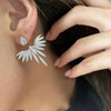 Korean Crystal Flower Drop Dangle Earrings for Women Hyperbole Crystal Angel Wing Earring Jewelry Accessories - Image 5