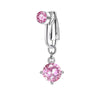Clip On Belly Button Ring Butterfly Copper Zircon Pink Fake Belly Piercing Umbilical Navel Body Jewelry Style - Image 7
