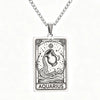 12 Constellations Tarot Card Pendant Necklace Stainless Steel Rectangle Horoscope Zodiac Sign Chain Jewelry Gift For Men Women - Image 8