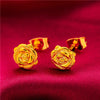 Aniid Flower Earrings Gold Color Stud Earrings for Women Nigerian Earrings Party Wedding Jewelry Gift - Image 9