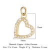 5pcs/Lot Star Heart Key Copper Cubic Zircon Charms Clover Lightning Horseshoe Racket Moon Bracelet Earring Necklace Pendant - Image 13