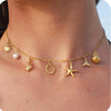 Starfish Shell Initial Necklace Gold Plated Stainless Steel Charm Necklaces Surfer Girl Summer Beach Gift - Image 8