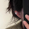 Shiny Rhinestone Snowflake Clip Earrings for Women No Perforation Geometric Ear Cuffs Christmas Jewelry Gifts - Image 2