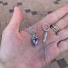 Vintage Purple Crystal Heart Ssymmetrical Drop Dangle Hoop Earrings For Women Girl Jewelry Gift Party серь - Image 3