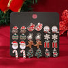 12/20 Pair Christmas Earring Set For Women Shiny Crystal Zircon Snowflake Elk Bowknot Elk Xmas Tree Earring Year Gifts - Image 28