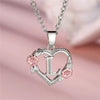 Cute Female A-Z Letter Flower Pendant Necklace Silver Color Wedding Jewelry Gift For Women - Image 17