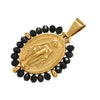Virgin Mary Pendant Necklace with Colorful Beaded Stainless Steel Chain - Image 17