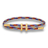 Multicolor Cord Bracelet with Adjustable Wire and Charm Detail - Image 20