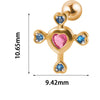 1PC 316L Steel Zircon Corss Cz Barbell Earrings Corss Helix Ear Cartilage Tragus Daith Piercing Body Jewelry 20G - Image 13