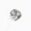 Ghidbk Hip-Hop Punk Stainless Steel Thread Wave Chunky Dome Wide Rings for Women Men Anti Statement Jewelry - Image 7
