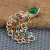 and peacock open screen brooch, European and American retro colored enamel pin accessories - Image 8