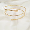 Upper Arm Bracelet Metal Coil Swirl Spiral Shape Armband Cuff Simple Arm Bangle Armlet Adjustable for Women Girl - Image 1