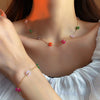 Colorful Artificial Crystal Jewelry Set with Flower Heart and Sun Motifs - Image 6