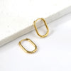 Two-Piece Clip-On Hoop Earrings with Oval Profile - Image 5
