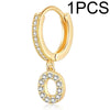A-Z Letters Initial Pendant Earrings Hoop Earrings Men Golden Color Jewelry Earring Alphabet Name Earrings Women 1pcs - Image 24
