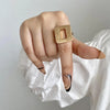 Elastic Rope Adjustable Rings for Women Men Irregular Geometric Matte Chunky Gold Color Finger Ring Charm Jewelry - Image 14